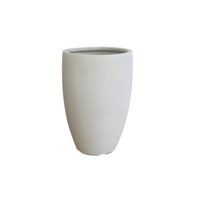Tampa Tall Planter Smooth White (2 Sizes)