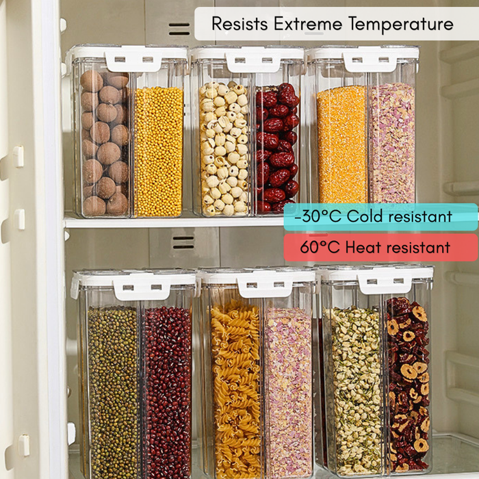 4-in-1 Multicompartment Airtight Grain beans Storage Container