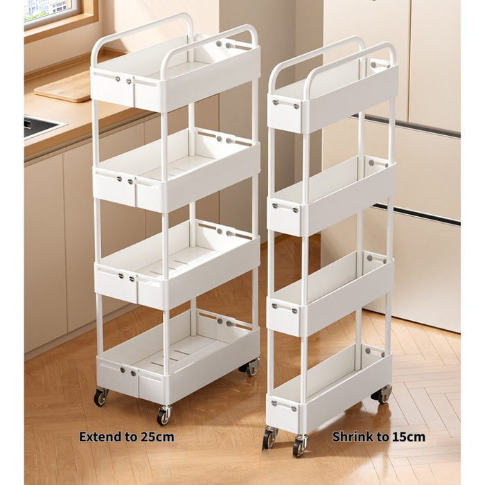 Wide Adjustable Kitchen Storage Trolley Rack