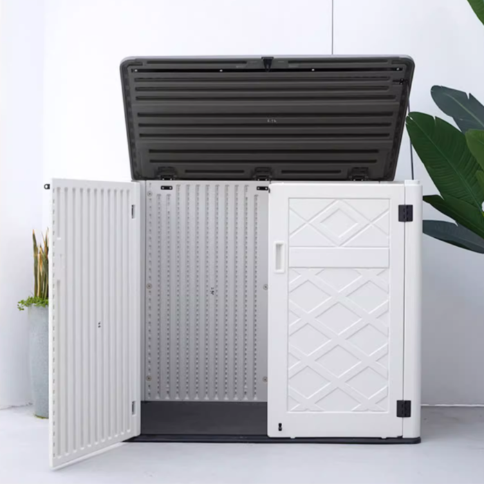 MIA Outdoor Utility Garden Shed White + 2 Shelves