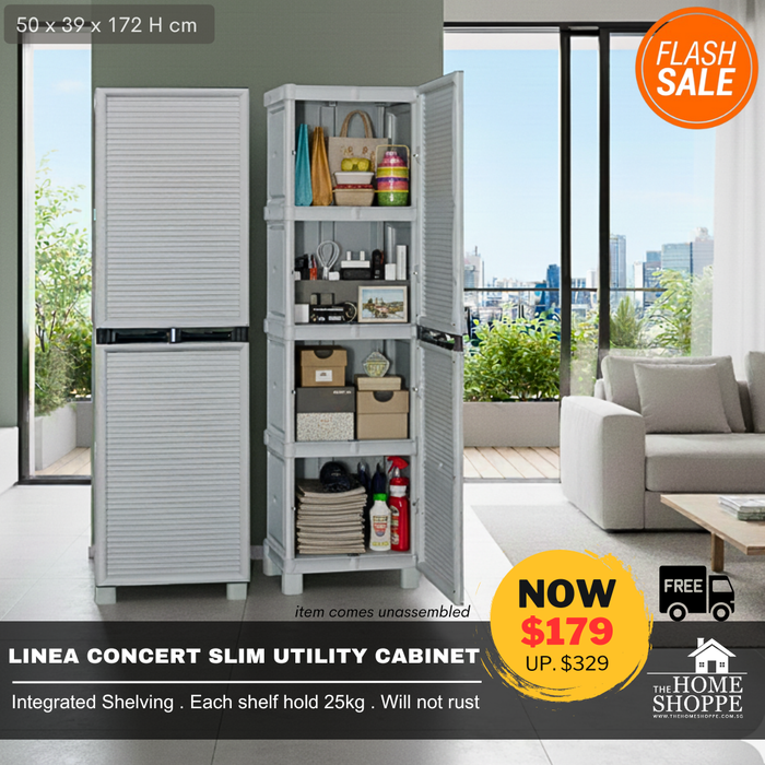 Linea Concert Slim Tall Utility Cabinet