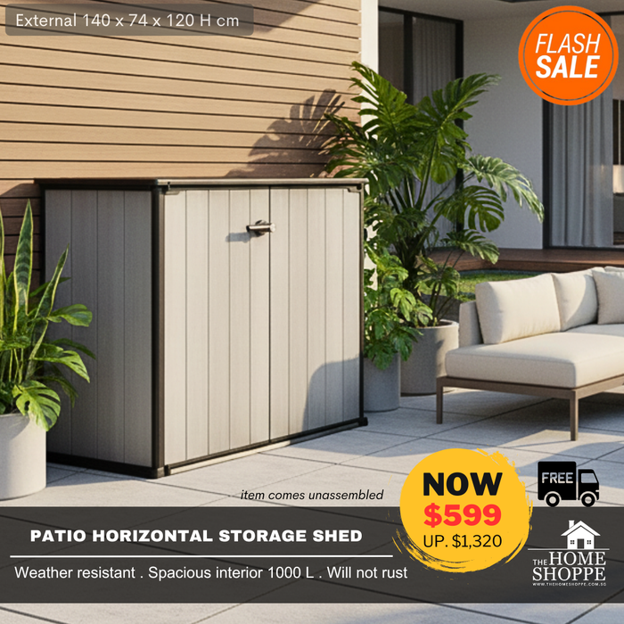 Patio Store Horizontal Storage Shed