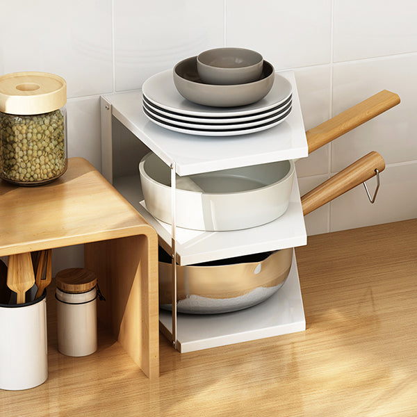 Kitchen Counter Top Turn Corner Rack 3 Tier Pot Pans Rack Under Sink ...