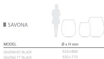 Savona Tall Planter Pot Matt Black (2 Sizes)