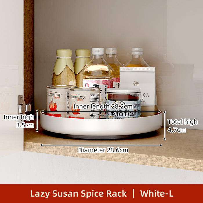 Round Rotatable Lazy Susan Spice Rack Tray