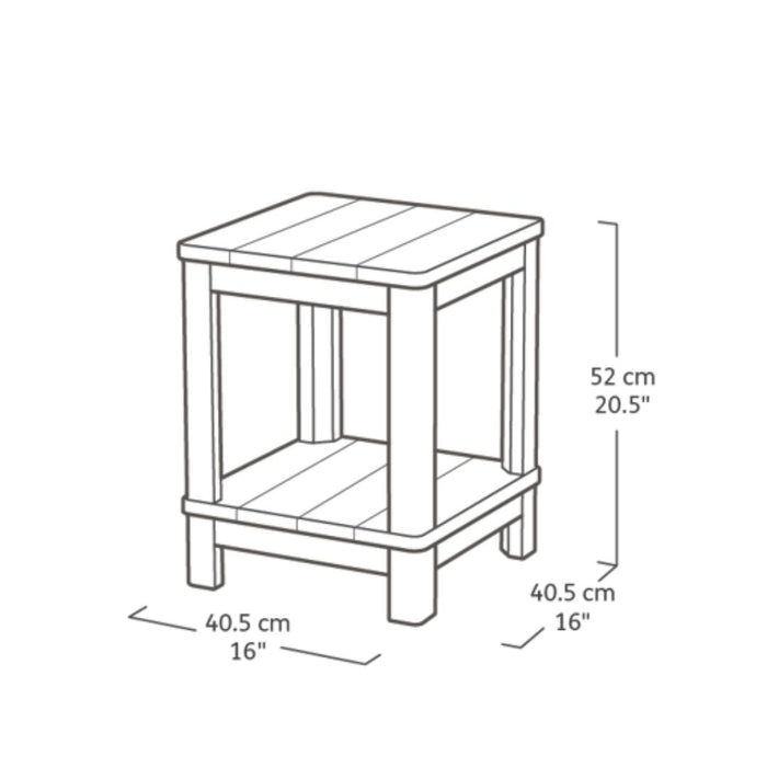 Allibert Deluxe Coffee Side Table Graphite