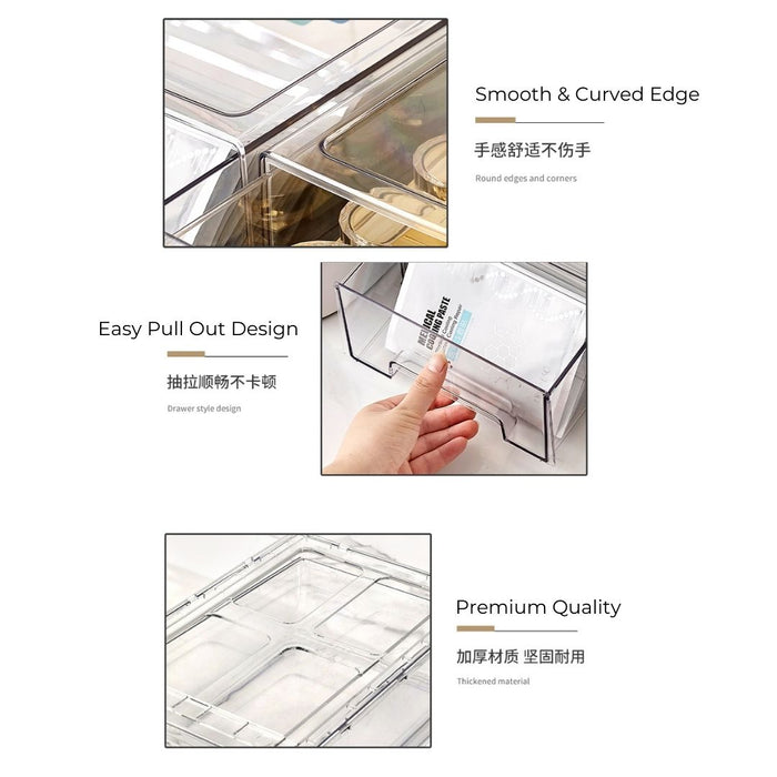 Multi-purpose Clear Storage Drawer Box (2 Sizes)