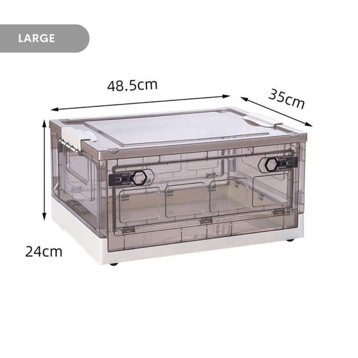 Foldable Storage Box with wheels White