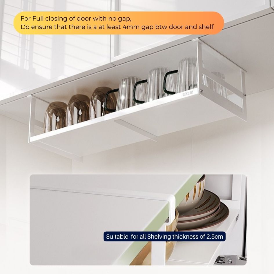 Extendable Kitchen Cabinet Hanging Basket Rack (3 Sizes) — The Home Shoppe