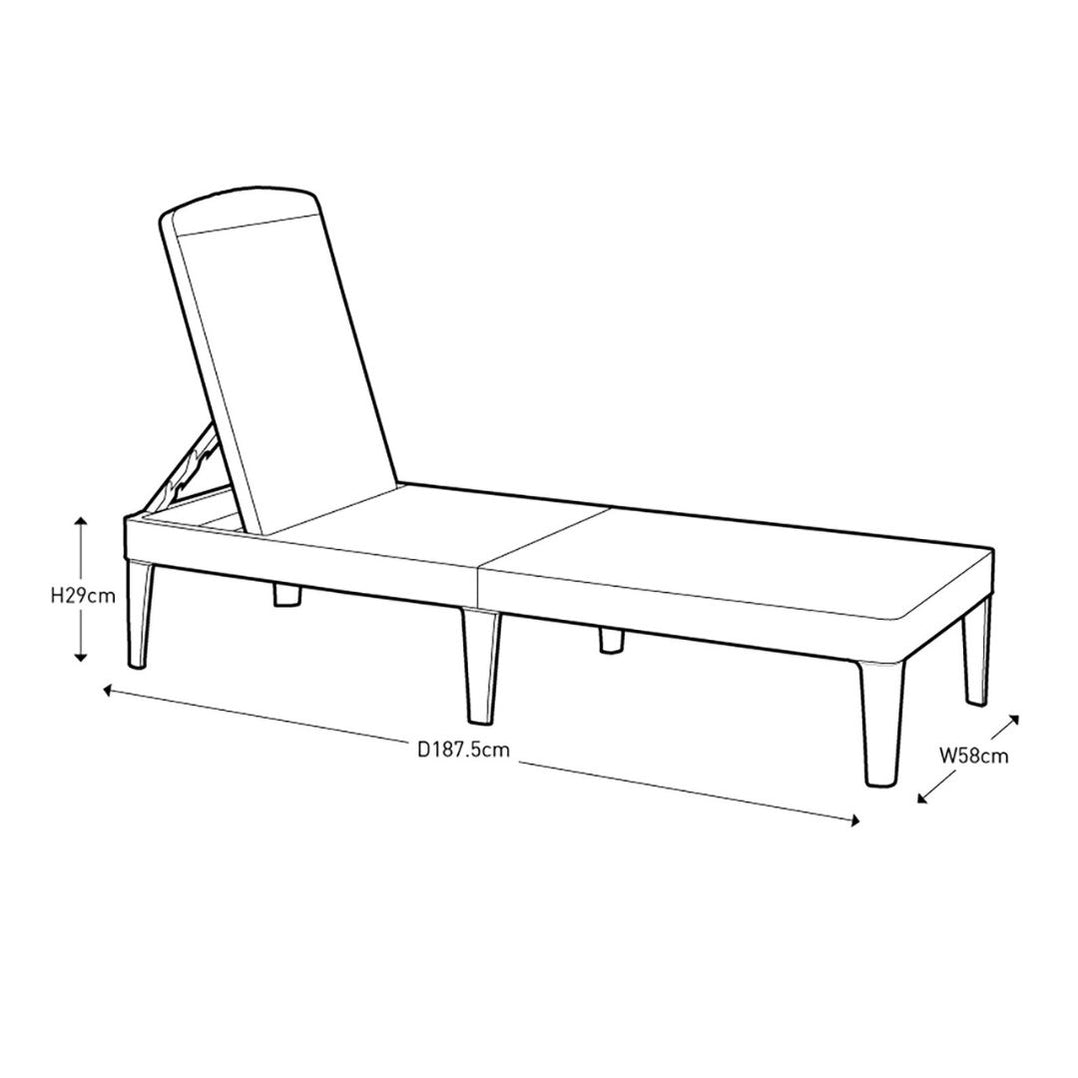 Keter Allibert Jaipur Sun lounger chair waterproof Outdoor Sun Bed