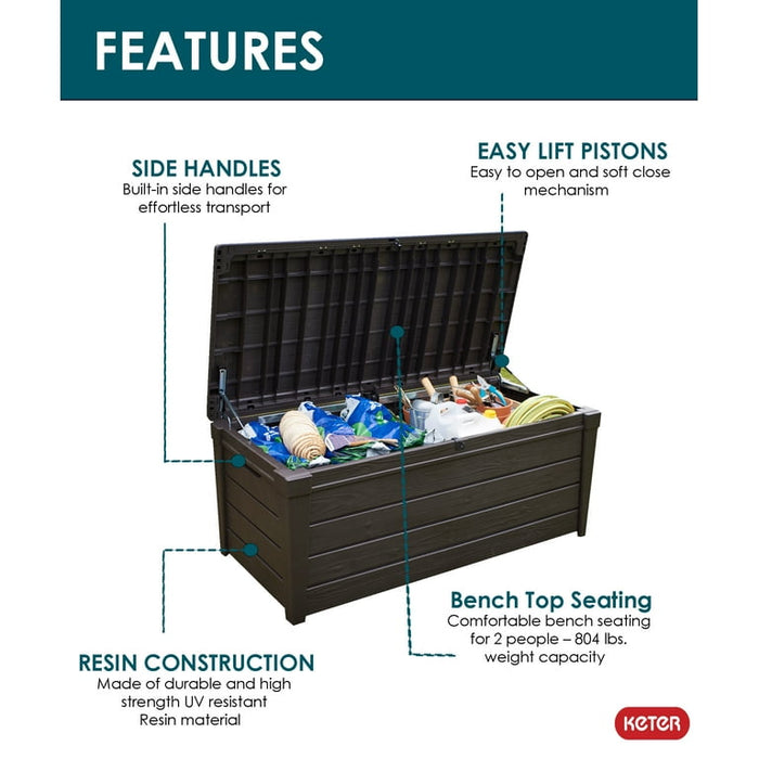 Brightwood Storage Box Outdoor- Graphite