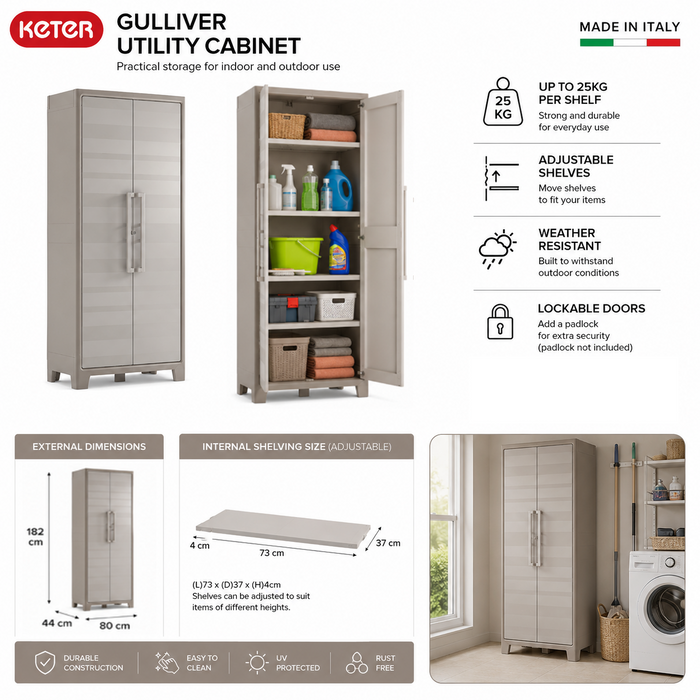 Keter Gulliver Utility Outdoor Cabinet - PRE ORDER