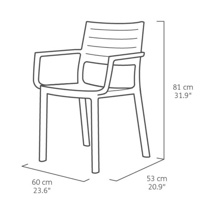 Keter Metaline Chair Terra Orange