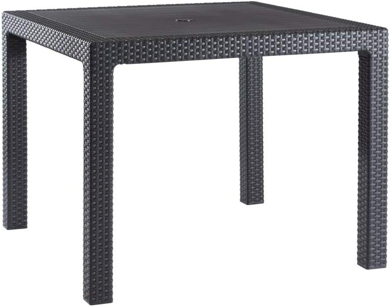 Quartet Outdoor Dining Table + 4 Tisara Chair Graphite