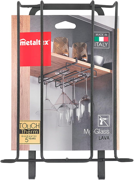 My Glass Undershelf Glass Holder Rack Black