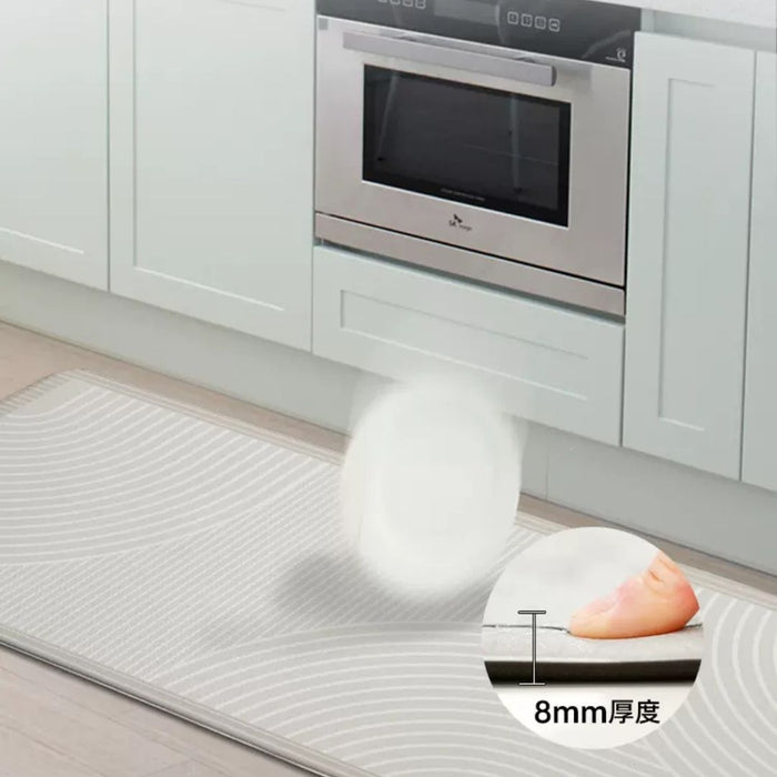 Thick Cushioning Kitchen Mat Light Grey