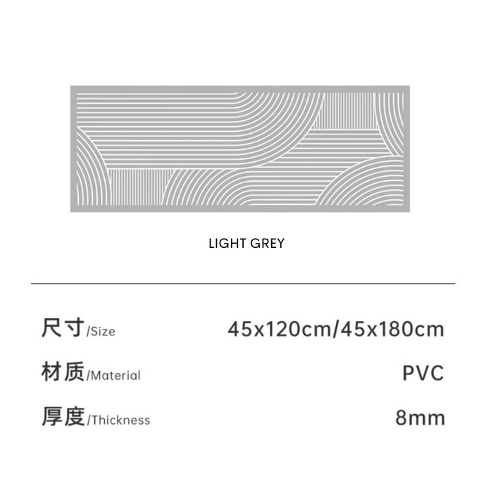 Kitchen Mat Anti-Fatigue Non Slip Light Grey