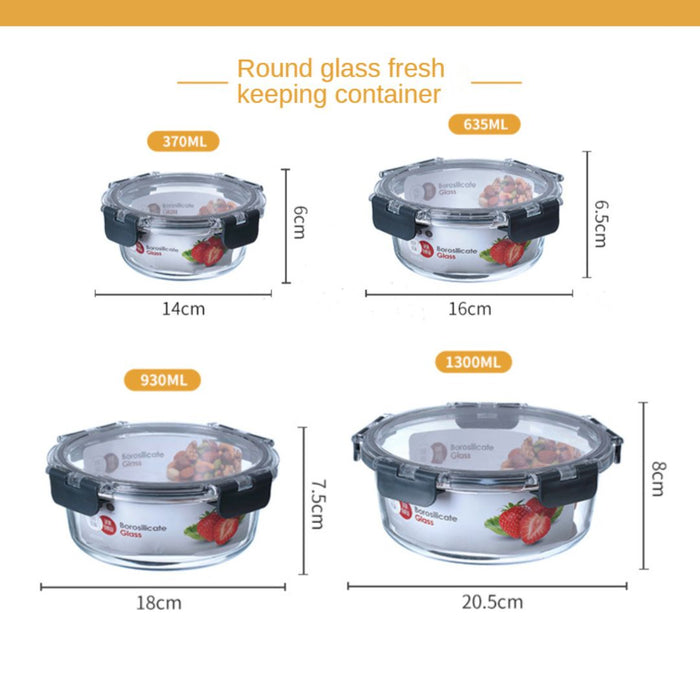 TerraFresh Glass Lock Round Glass Food Container