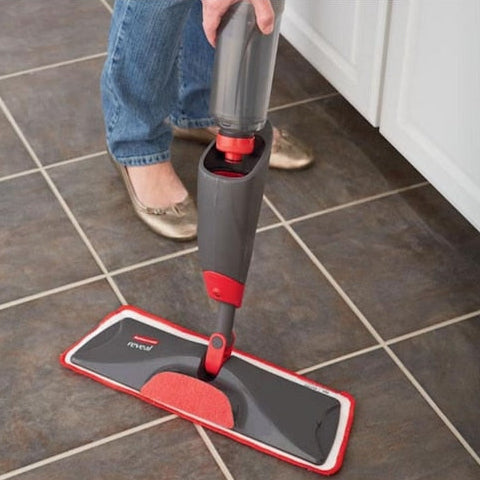 Rubbermaid Reveal Microfibre Spray Mop + 3 Yellow Cloth