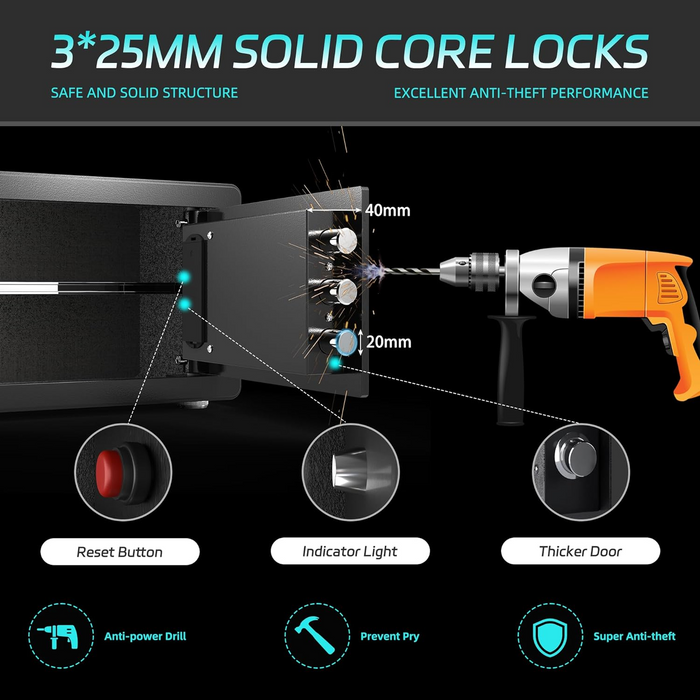 Steel Vault Safe Box H25 Combination Lock