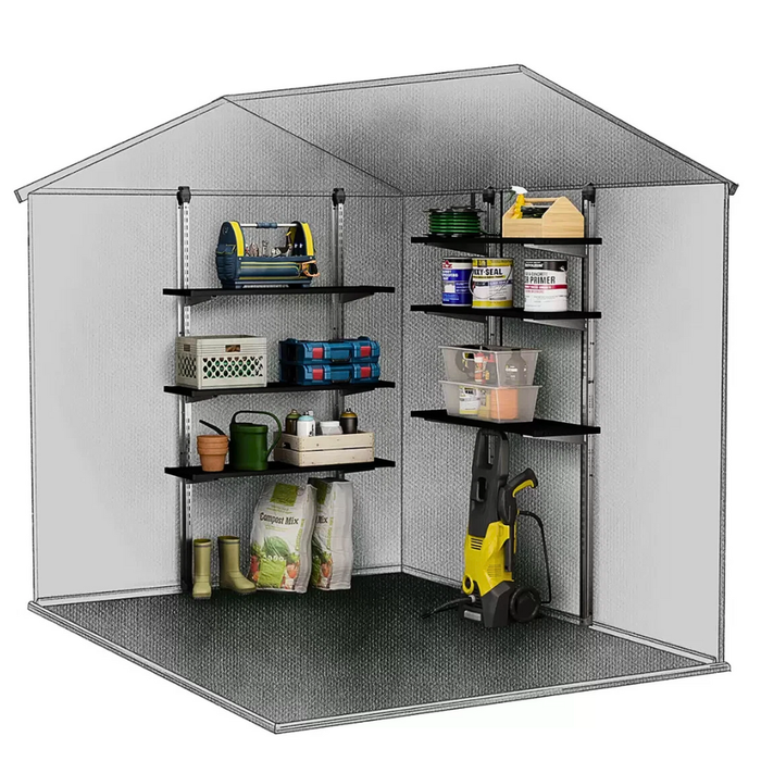 Shelving Kit 70 Black for Keter Garden Shed (Add-On)