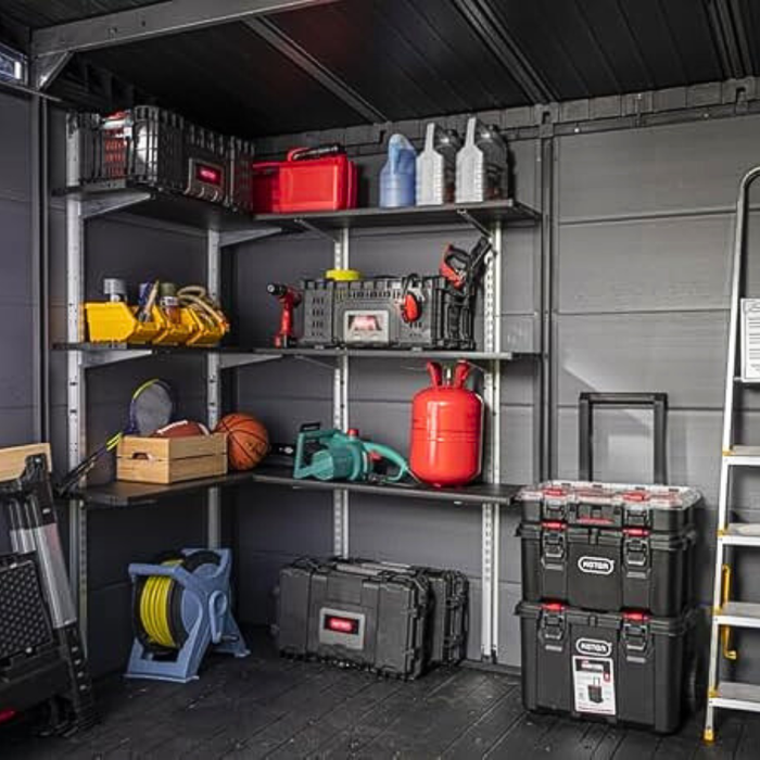 Shelving Kit 70 Black for Keter Garden Shed (Add-On)