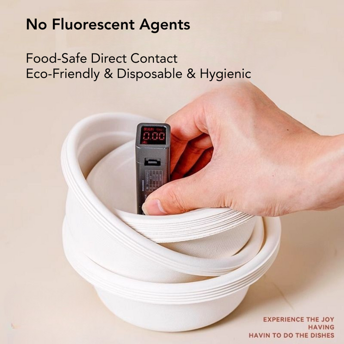 ECO Sugarcane: BUNDLE PACK for 10 PAX - Disposable Sugarcane 100% Biodegradable