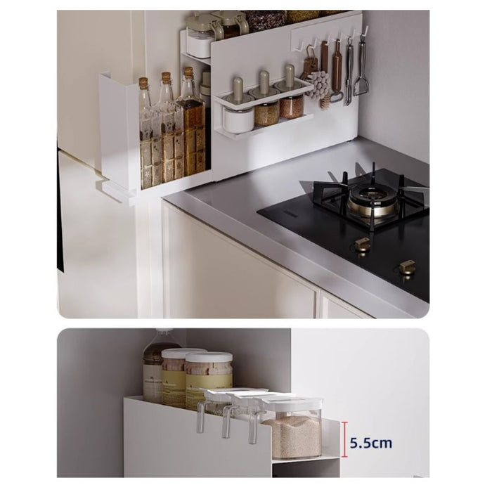 Counter Top Slim Pull-Out Hidden Spice Rack