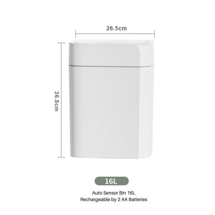 16L Smart Sensor Bin Soft Closing White