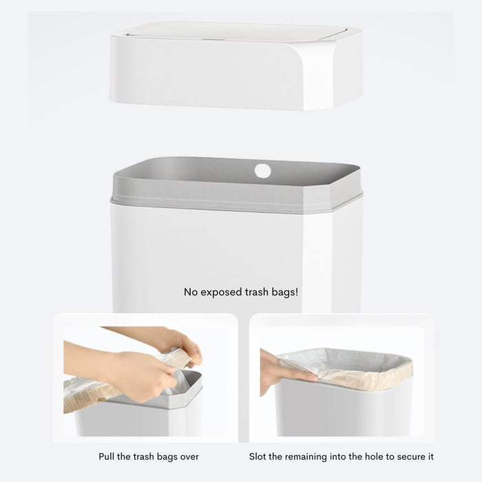 16L Smart Sensor Bin Soft Closing White