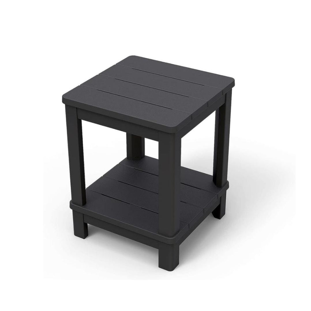 Allibert Deluxe Coffee Side Table Graphite Outdoor Patio Furniture — The Home Shoppe