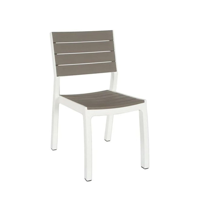 Keter Harmony Outdoor Dining Table Set White Cappuccino