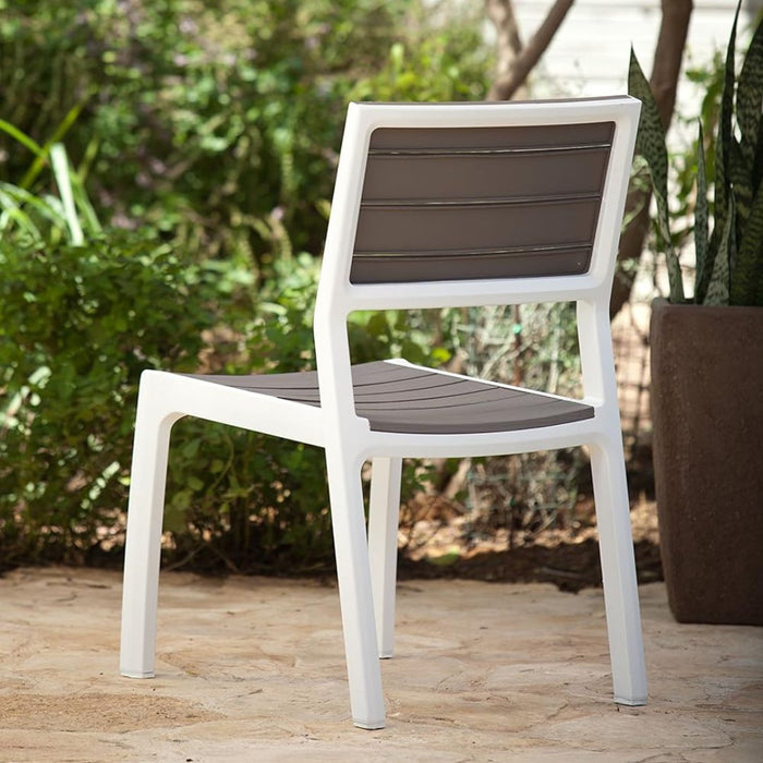 Keter Harmony Outdoor Dining Table Set White (4 Chairs)