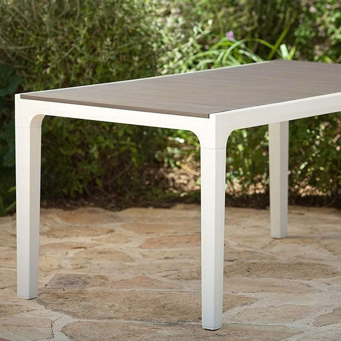 Keter Harmony Outdoor Dining Table Set White Cappuccino