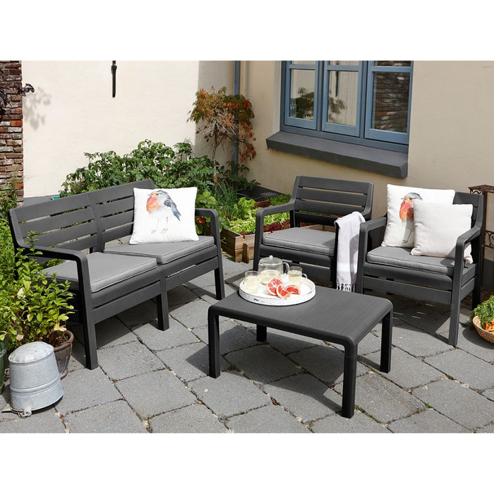 Delano Outdoor Lounge Sofa Set Graphite