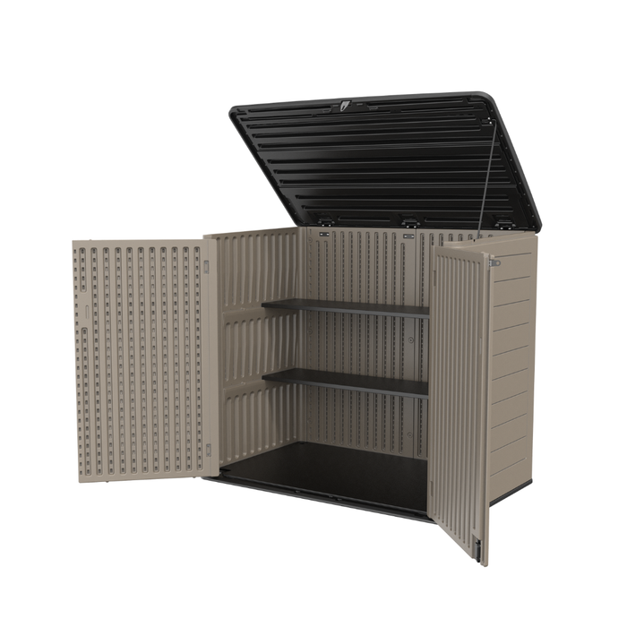 MIA Outdoor Utility Garden Shed Brown + 2 Shelves