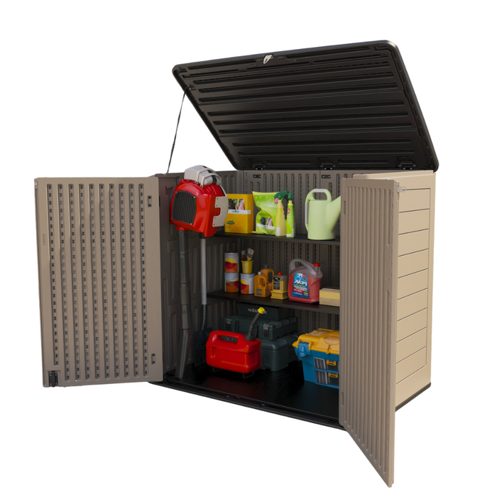 MIA Outdoor Utility Garden Shed Brown + 2 Shelves