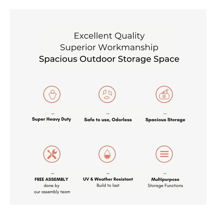 MIA Outdoor Utility Garden Shed Brown + 2 Shelves