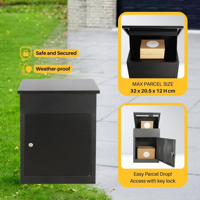 Parcel Lock Drop Box Coby Low Outdoor Lockable Parcel Drop Box CP02 Weather resistant ...