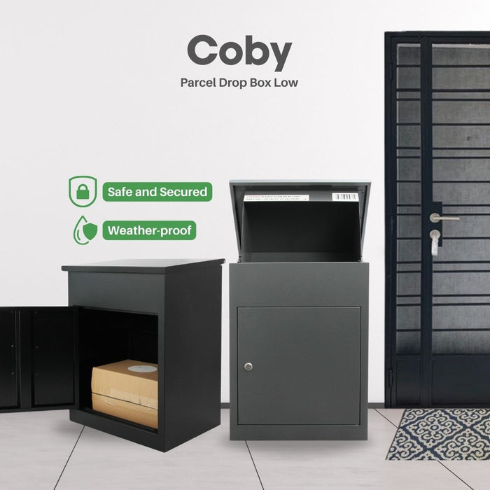 Coby Low Outdoor Lockable Parcel Drop Box CP02