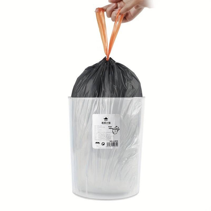 Drawstring Disposable Garbage Trash Bags 60 x 70 Black