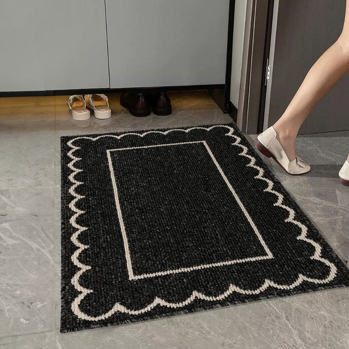 Door Entry Non Slip Entrance Floor Mat Black Frame