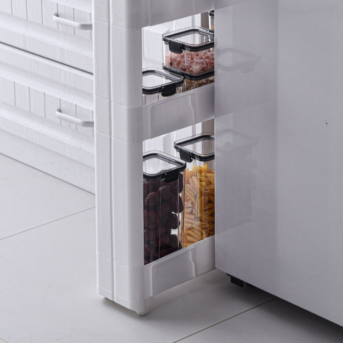 Slim Trolley Narrow Gap Kitchen Rolling Cart