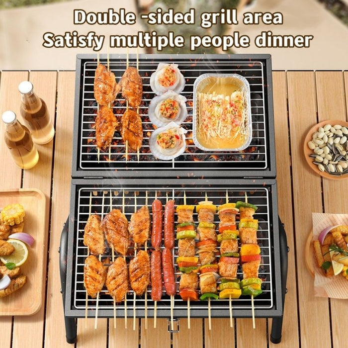 Mini Drum Charcoal BBQ Grill Portable