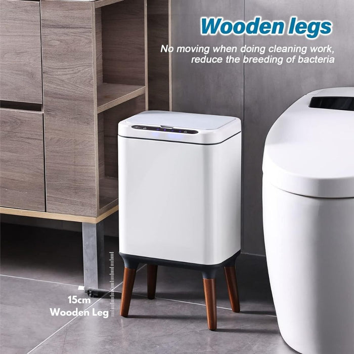 20L Smart Sensor Bin with Legs Rechargable White