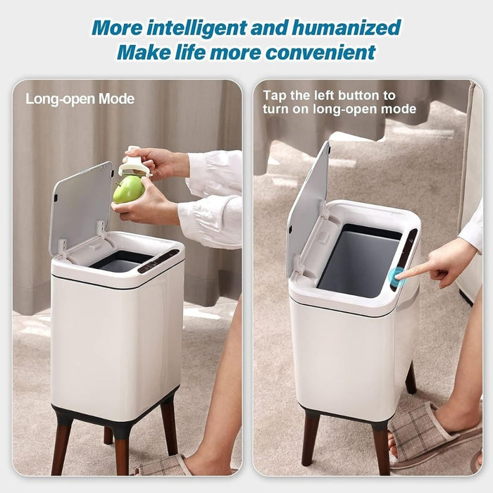 20L Smart Sensor Bin with Legs Rechargable White