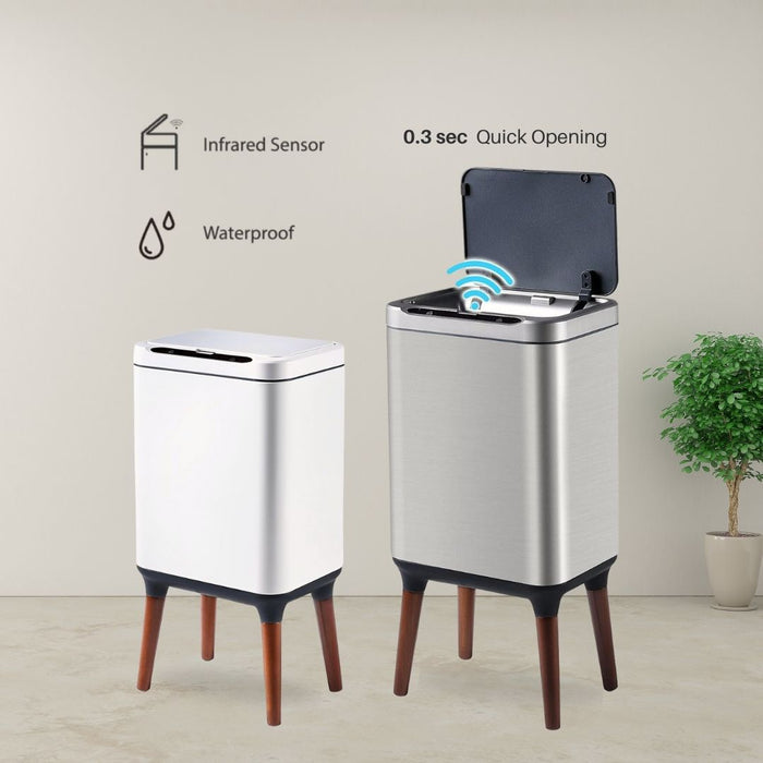 20L Smart Sensor Bin with Legs Rechargable White