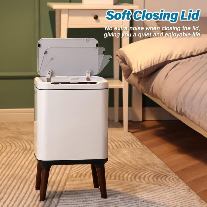 20L Smart Sensor Bin with Legs Rechargable White