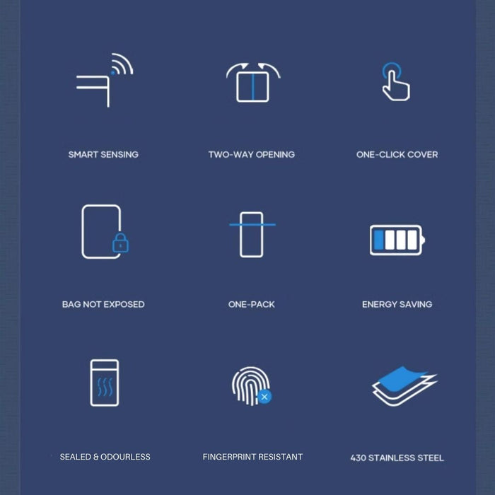 Vista 20L Sliding Lid Smart Sensor Trash Bin