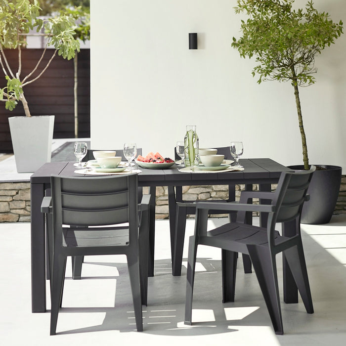 Julie Outdoor Dining Table Graphite 147cm